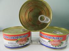 340g Canned Pork Luncheon Meat in Round Tin with Easy-open Lid