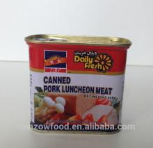 340g Canned Pork Luncheon Meat in Rectangular Tin with Easy-open Lid