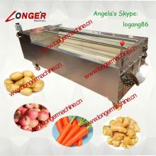 Brush Type Potato Washing and Peeling Machine|Carrot Cleaning and Peeling Machine
