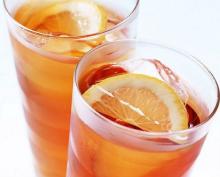Fruit  herbal   tea ,  lemon   tea 