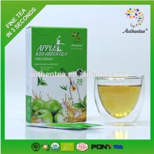 20 Sachets Healthy Natural Instant  Apple   Flavored   Tea 