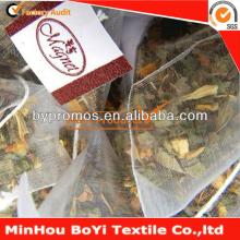 White Non Woven Pyramid Tea  Bag  With  Drawstring  Closure