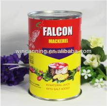 High Quality Canned Mackerel in Brine (or in Salt Water) 425GX24Tins