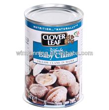 High Quality Canned Boiled Baby Clams in Brine
