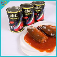 Fresh canned mackerel in tomato sauce