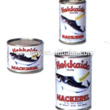 tin cans for food canning fish mackerel in natural oil