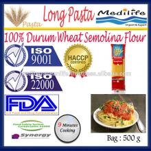 Durum Wheat Semolina Flour,Long pasta,Macaroni, Long Pasta, Spaghetti, Macaroni,500g,Cooking Time 9