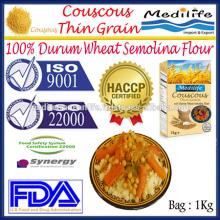 High Quality Durum Wheat Semolina Flour ,Thin Grain Couscous,Golden Couscous,whole meal Couscous Fin