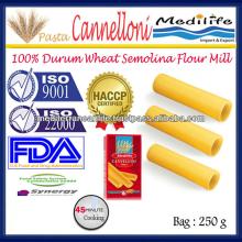 100% Durum Wheat Semolina Flour Mill,Pasta Macaroni Cannelloni with meat rounds,Cannelloni 250 g Bag