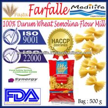 Finest Pasta, Farfalle, 100% Durum Wheat Semolina Flour,Pasta Macaroni Farfalle, Bag 500 g