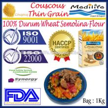 Thin Grain Couscous,whole meal Couscous Fine, Durum Wheat Semolina Flour ,Couscous Bag 1 Kg