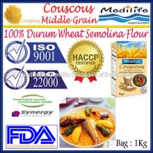 Durum Wheat Semolina Flour ,Middle Grain Couscous,whole meal Couscous Medium, Bag 1 Kg