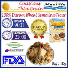 100% Durum Wheat Semolina Flour ,Thin Grain Couscous,whole meal Couscous Fine, Bag 1 Kg