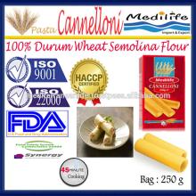 Durum Wheat Semolina Flour,Pasta Macaroni Cannelloni,Cannelloni 250 g Bag,Cannelloni cooking 45 min