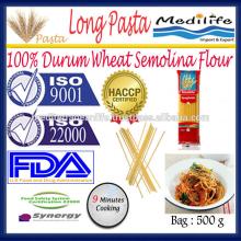 100% Durum Wheat Semolina Flour,Long pasta,Spaghetti Macaroni Whole Wheat,Long Pasta Macaroni,500 g