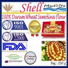 Best Tunisian Durum Wheat Shells Pasta, Best Quality Shell Pasta Macaroni,250g Bag, 45 min cooking