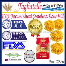 100% Durum Wheat Tagliatelle ,Tagliatelle Pasta Macaroni ,Cooking Tiime 6 min,250g Bag