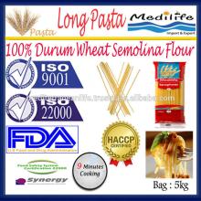 Long Pasta, 100% Durum Wheat Semolina Flour Mill, Long Pasta Macaroni , 5kg Bag