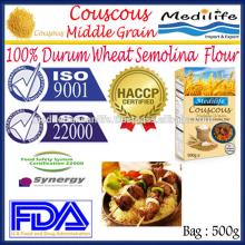 Durum Wheat Semolina Flour ,Middle Grain Couscous,Couscous Medium Bag 500 g