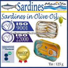 Sardines in Olive Oil ,Sardine in Olive Oil canned, 100% High Quality of Sardine, Fresh Sardines wit