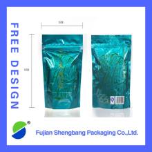 stand up tea bag packing material with zipper