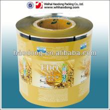 customized printed plastic film for chocolate snack bar packaging