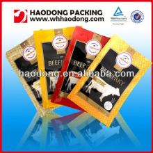 HOT SALE!customized colorful printed plastic beef jerky bag