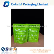 stand up pouch with zip lock/zipper bag/tea bag