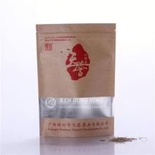 Stand up Zip Lock Kraft  Make   Tea  Bags with Window