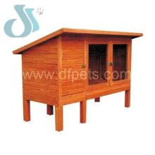 Brown Rabbit Hutch With Six Feet
