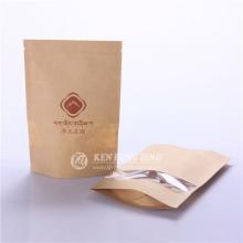Stand up Kraft Paper Tea Bag Supplier with Zipper and Window