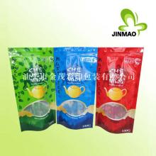 Stand up pouch plastic zipper tea bag