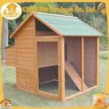 Large wooden chicken coop  wire   netting  with ramp