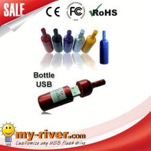 Custom logo myriver  usb  flash drive bottle of red wine  usb   pen  drive