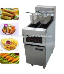 high quality upright deep fat electrical fryer with feet at the front & casters at the back