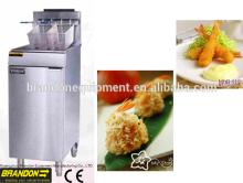 High quality snake fryer deep fat gas fryer with drain oil extension pipe