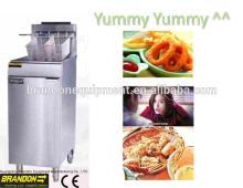 CE approval chicken wing fryer deep fat gas fryer with 21 liters oil capacity