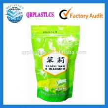 tea bag with zipper/stand up bag for tea packaging