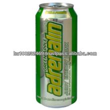 ADRENALIN JUICY Energy Drink in 500ml CAN Green Apple
