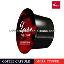 Mera blu brand coffee capsule to make short black coffee