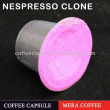 Mera coffee capsules from ceramic coffee cup