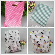 2014 deluxe brand  100 %  biodegradable  material raw  corn  starch with die cut shopping bag