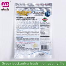 Newly designed plastic frozen food packaging bag for sardine