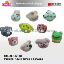 12g lollipop animal shaped marshmallow beef gelatin candy