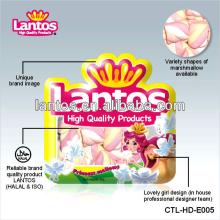 LANTOS BRAND 80g colored halal orange  marshmallow  with  shape 