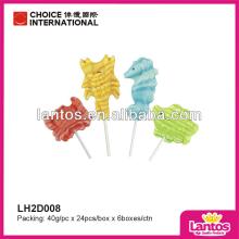 LANTOS BRAND 40G 4 COLORS SEA ANIMAL SHAPE LOLLIPOP CANDY