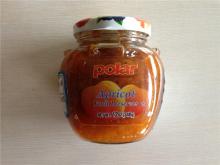 canned glass  jar   apricot s jam/  apricot s syrup with pulp