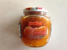 canned  glass  jar orange jam/ orange syrup with pulp