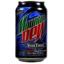MOUNTAIN DEW  VOLTAGE  SODA DRINK