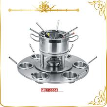 23pcs Wholesale  stainless  steel fondue pot sets